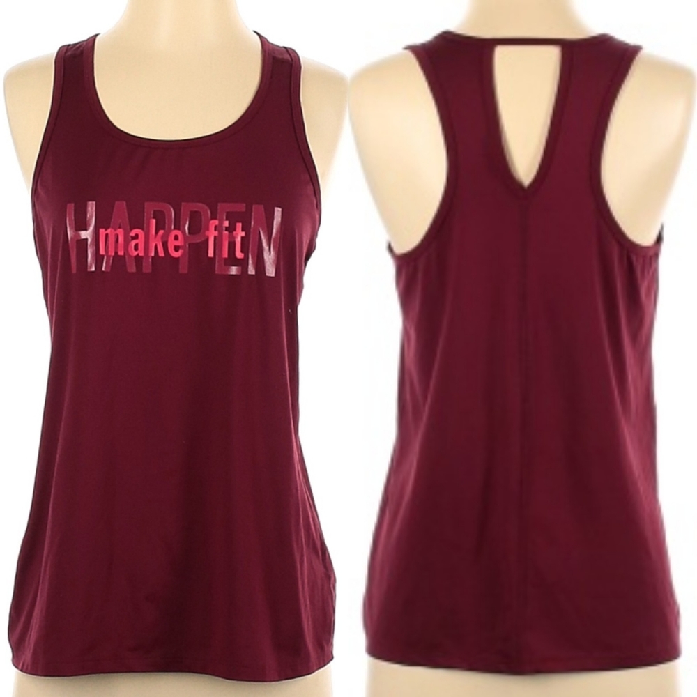C9 by Champion "Make Fit Happen" Graphic Burgundy Tank Top small